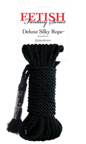 
Черная веревка для фиксации Deluxe Silky Rope - 9,75 м. фото в интим магазине Love Boat