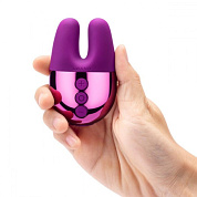 Фиолетовый вибратор с ушками Le Wand Double Vibe фото в интим магазине Love Boat