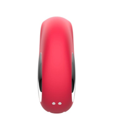 Красный клиторальный массажер с функцией постукивания
