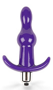 Фиолетовая анальная вибропробка - 12 см.