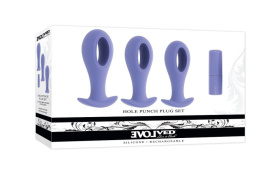 Набор из 3 анальных пробок с вибропулей Hole Punch Plug Set