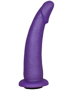 Фиолетовая гладкая изогнутая насадка-плаг - 17 см. фото в интим магазине Love Boat