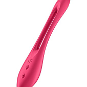 Красный многофункциональный вибратор для пар Satisfyer Elastic Joy
