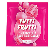 Саше гель-смазки Tutti-frutti со вкусом бабл-гам - 4 гр. фото в интим магазине Love Boat
