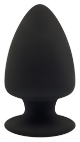 Черная анальная втулка Premium Silicone Plug M - 11 см. фото в интим магазине Love Boat