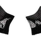 Черные пэстисы-звездочки с пайетками