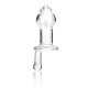 Прозрачный стеклянный анальный плаг с ручкой Glass Juicer - 12,7 см.