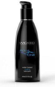 Охлаждающий лубрикант на водной основе Wicked AQUA CHILL - 60 мл. фото в интим магазине Love Boat