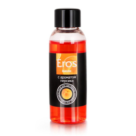 Массажное масло Eros exotic с ароматом персика - 50 мл. фото в интим магазине Love Boat