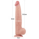 Телесный фаллоимитатор 13.5 King Sized Sliding Skin Dual Layer Dong - 34 см.