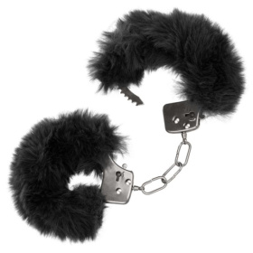 
Металлические наручники с черным мехом Ultra Fluffy Furry Cuffs фото в интим магазине Love Boat