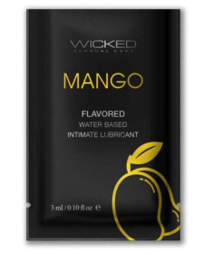 Лубрикант на водной основе с ароматом манго Wicked Aqua Mango - 3 мл. фото в интим магазине Love Boat