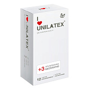 Ультратонкие презервативы Unilatex Ultra Thin - 12 шт. + 3 шт. в подарок фото в интим магазине Love Boat