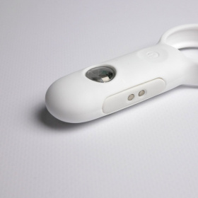 Белое эрекционное виброкольцо с пультом ДУ