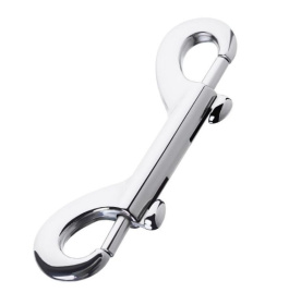 
Серебристый двухсторонний карабин TOYFA Metal фото в интим магазине Love Boat