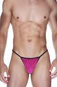 Мужские розово-черные трусы-стринги фото в интим магазине Love Boat