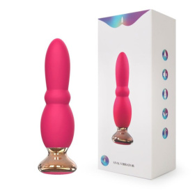 Розовый анальный вибромассажёр - 14,8 см. фото в интим магазине Love Boat