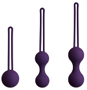 Набор из 3 фиолетовых вагинальных шариков Kegel Training Set фото в интим магазине Love Boat