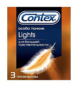 Особо тонкие презервативы Contex Lights - 3 шт. фото в интим магазине Love Boat