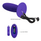 Фиолетовый анальный вибростимулятор Remote Control Vibrating Plug Youth - 11 см.