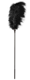 
Стек с большим чёрным пером Large Feather Tickler - 65 см. фото в интим магазине Love Boat