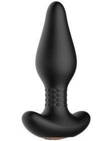 Черная анальная вибропробка Carl с пультом - 16,4 см.