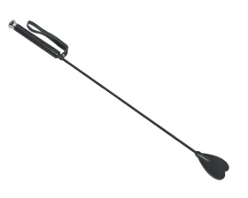 
Чёрный стек с шлепком-сердечком - 60 см. фото в интим магазине Love Boat