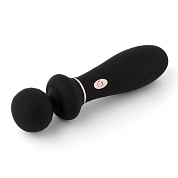 Черный вибратор So Divine Relax Portable Massage Wand - 24 см. фото в интим магазине Love Boat