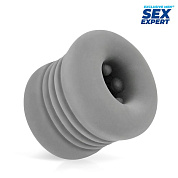 Серый эластичный мини-мастурбатор фото в интим магазине Love Boat