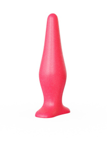 Розовая анальная пробка с узеньким кончиком - 14 см.