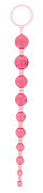 Розовая анальная цепочка - 26,7 см. фото в интим магазине Love Boat