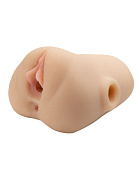 Телесный мастурбатор с вибрацией Double Pounder Vibrating Squeeze Stroker фото в интим магазине Love Boat