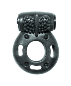 Черное эрекционное кольцо с вибрацией Rings Axle-pin фото в интим магазине Love Boat