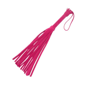 
Розовая мини-плеть «Королевский велюр» - 40 см. фото в интим магазине Love Boat