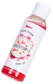 Массажное масло для поцелуев «Сладкая клубничка» с ароматом клубничного йогурта - 100 мл. фото в интим магазине Love Boat