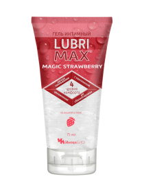 Интимный гель-смазка на водной основе Lubrimax Magic Strawberry - 75 мл. фото в интим магазине Love Boat