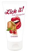 Лубрикант на водной основе Lick it! Cherry с ароматом вишни - 50 мл. фото в интим магазине Love Boat