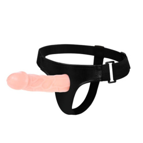 Телесный фаллоимитатор на трусиках Jessica Strap-On - 15,5 см. фото в интим магазине Love Boat