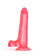 Розовый фаллоимитатор-реалистик на присоске - 18 см.