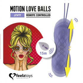 Фиолетовые вагинальные шарики Remote Controlled Motion Love Balls Jivy фото в интим магазине Love Boat