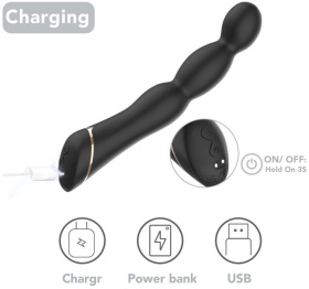 Черный вибратор для G-точки Laband - 21 см.