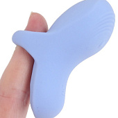 Голубой сенсорный вибромассажёр на палец Fuzu Sensa
