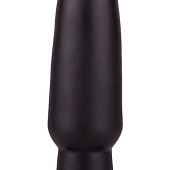 Чёрная анальная пробка с гладкой поверхностью - 18 см.