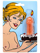 Свечка на торт  Шалун  в форме пениса фото в интим магазине Love Boat