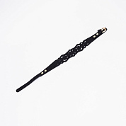 
Черный ажурный чокер с золотистой фурнитурой фото в интим магазине Love Boat