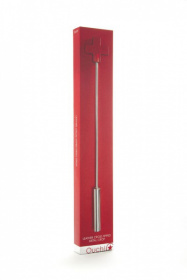 Красная шлёпалка Leather  Cross Tiped Crop с наконечником-крестом - 56 см.