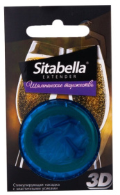Насадка стимулирующая Sitabella 3D  Шампанское торжество  с ароматом шампанского фото в интим магазине Love Boat