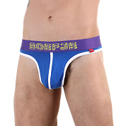 Синие сексуальные трусы-тонги с широким поясом фото в интим магазине Love Boat