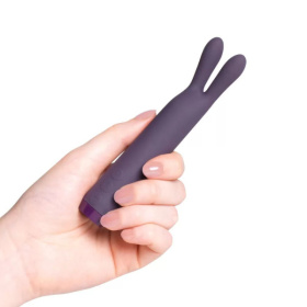 Фиолетовый вибратор с ушками Rabbit Bullet Vibrator - 8,9 см.