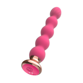 Розовый вибратор-ёлочка Mini Vibrator с пультом ДУ - 19 см. фото в интим магазине Love Boat